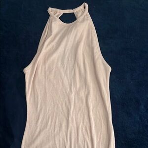 H&M Cream Ribbed Tank Top